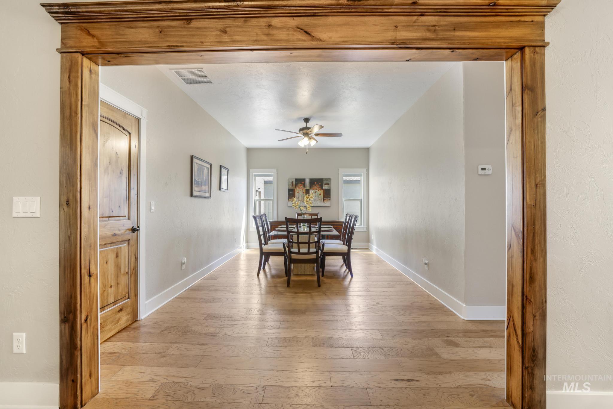 2157 Cayuse Street Twin Falls, ID 83301 - Photo 18 of 48 Dining area featuring light wood-type flooring and a ceiling fan