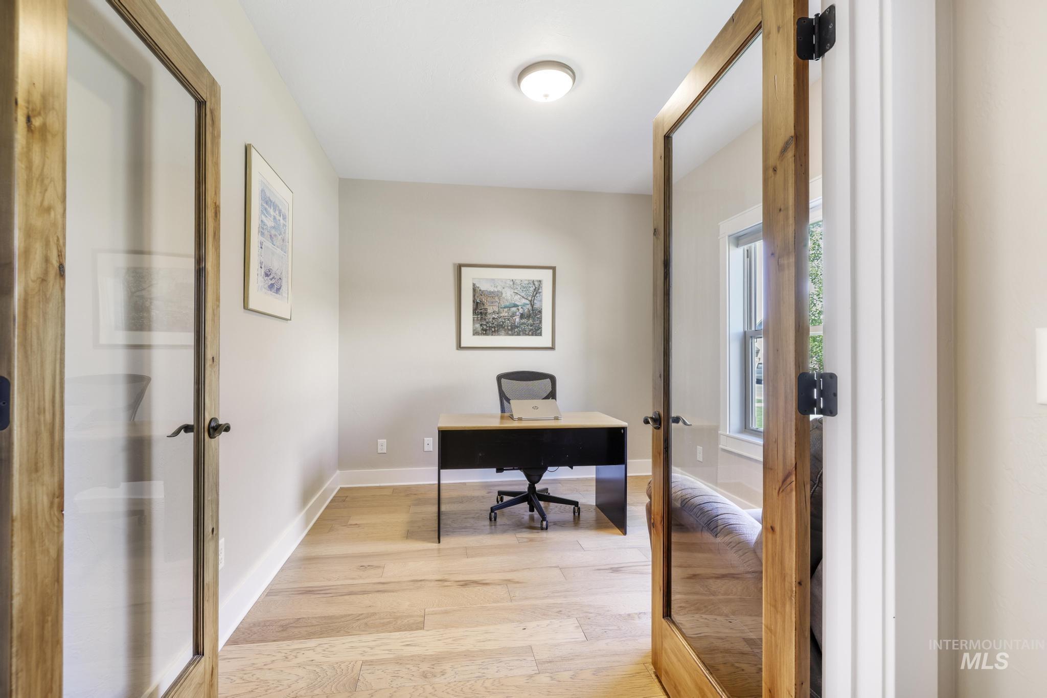 2157 Cayuse Street Twin Falls, ID 83301 - Photo 29 of 48 Home office with light wood finished floors and french doors