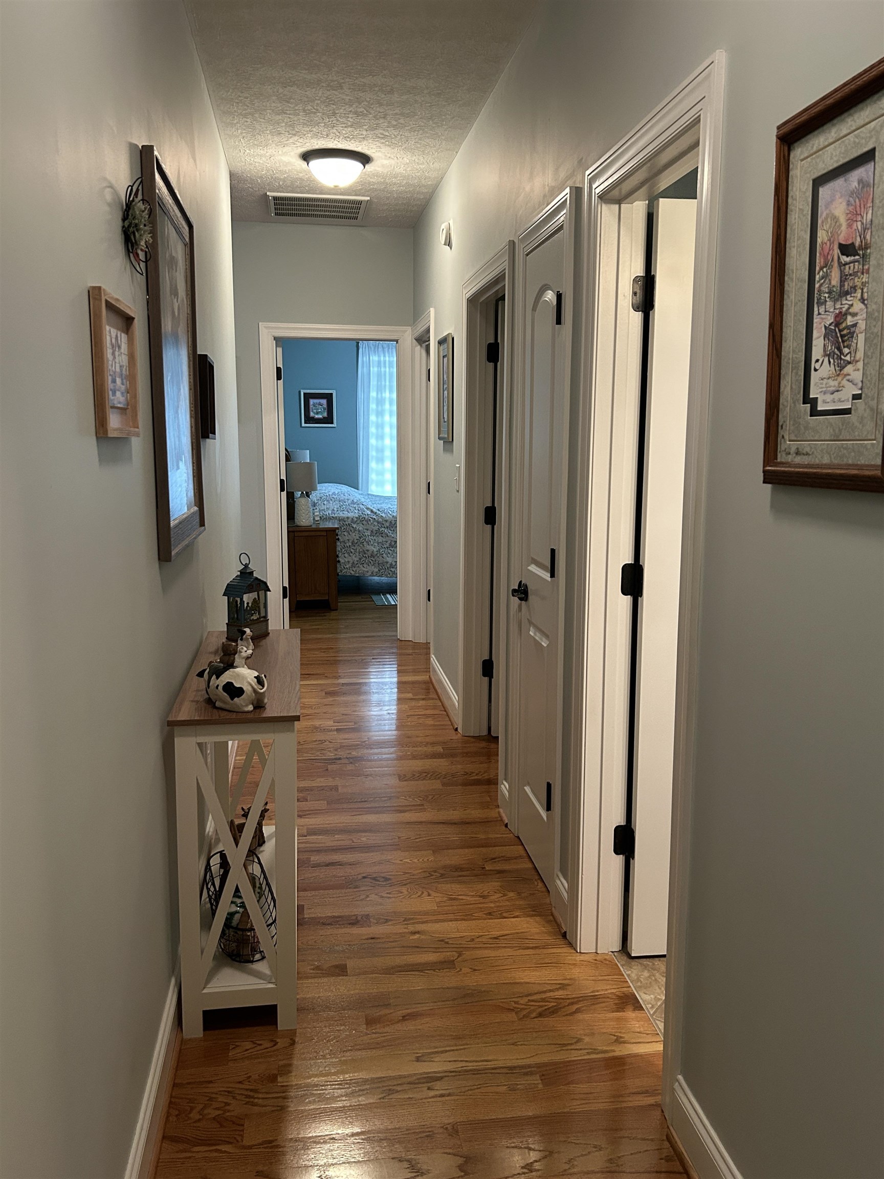 27 Slate Drive Stuarts Draft, VA 24477 - Photo 23 of 40 a hallway with wooden floor closet and a bathroom