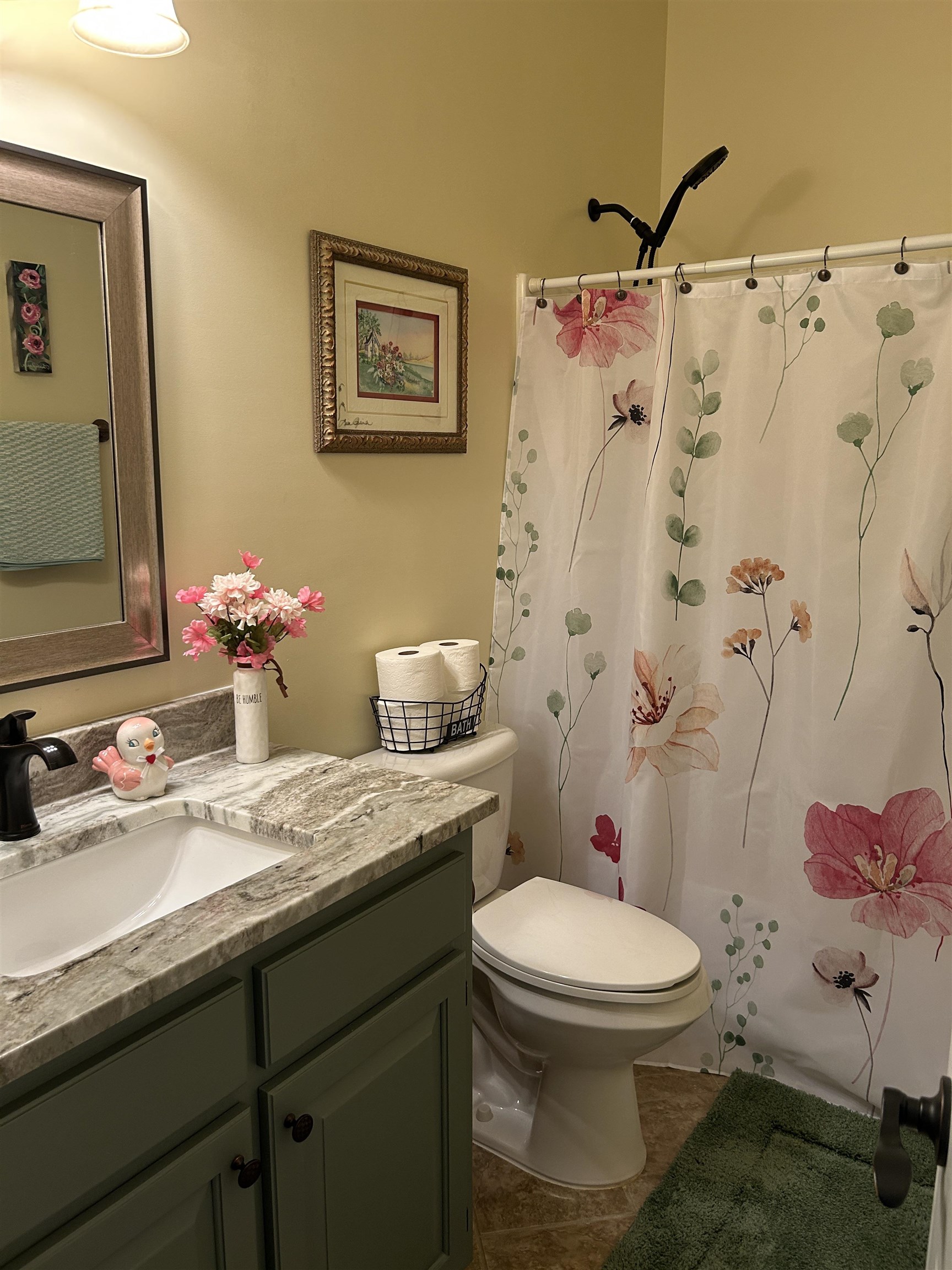 27 Slate Drive Stuarts Draft, VA 24477 - Photo 25 of 40 a bathroom with a granite countertop toilet sink and shower