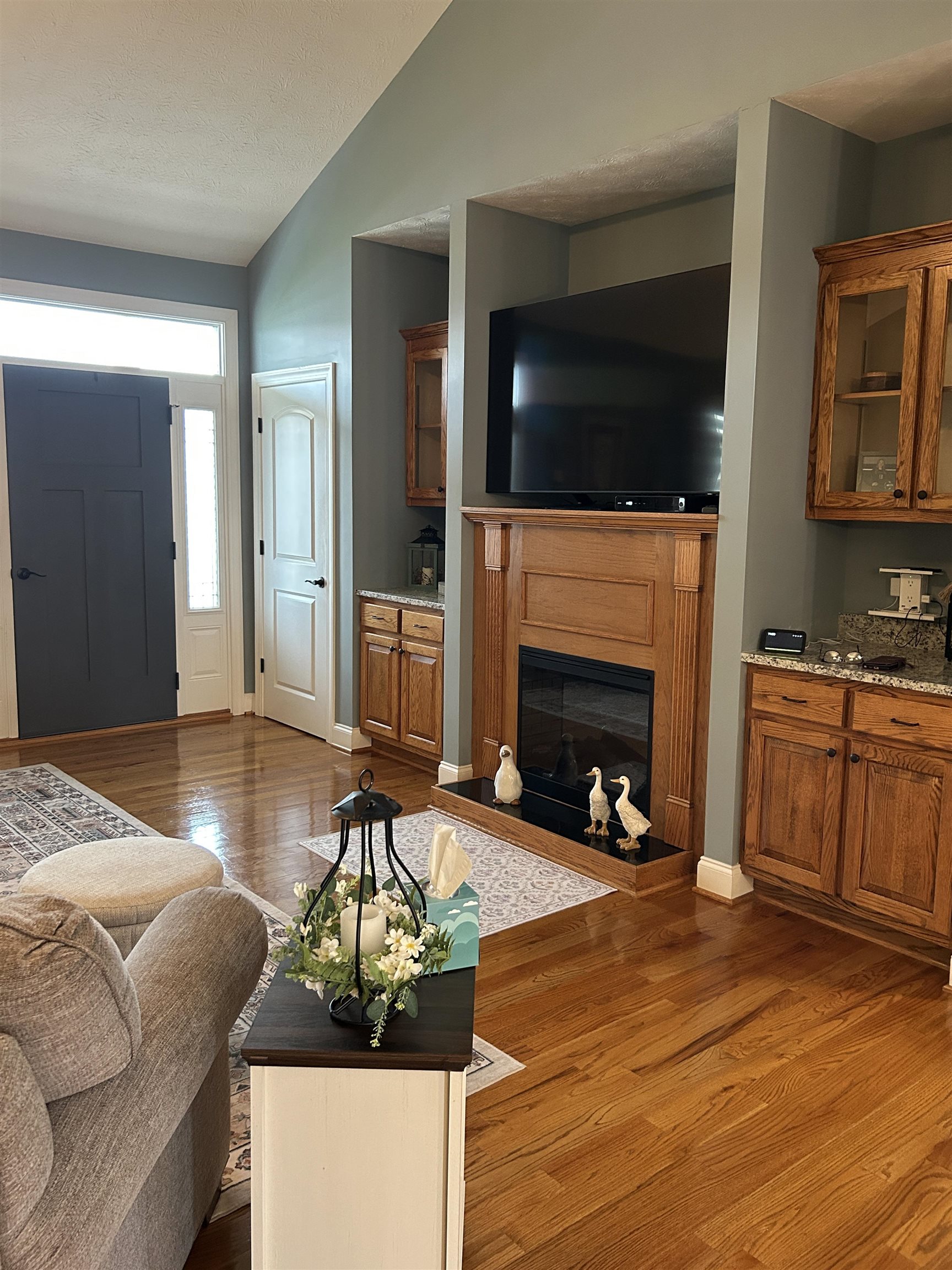 27 Slate Drive Stuarts Draft, VA 24477 - Photo 6 of 40 a living room with furniture a flat screen tv and a fireplace