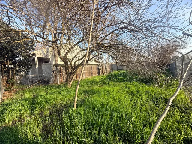 a view of a backyard