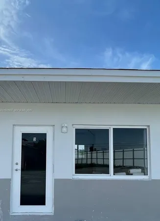 a view of front door