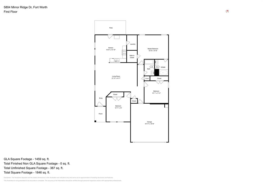 5804 Mirror Ridge Drive Fort Worth, TX 76179 - Photo 19 of 19 a picture of a floor plan