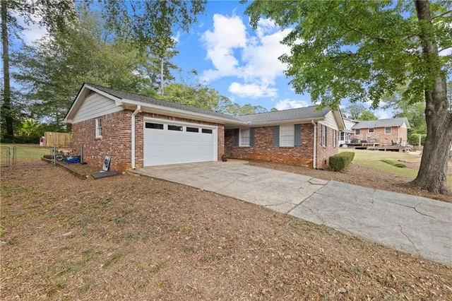 a view of a house with a patio