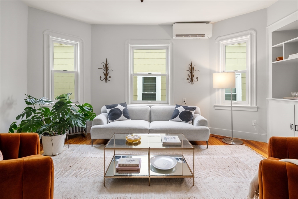 206 Pearl Street, Unit 3 Somerville, MA 02145 - Photo 3 of 18 a living room with furniture and a potted plant