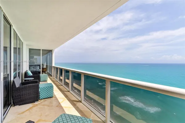 a view of balcony with couch