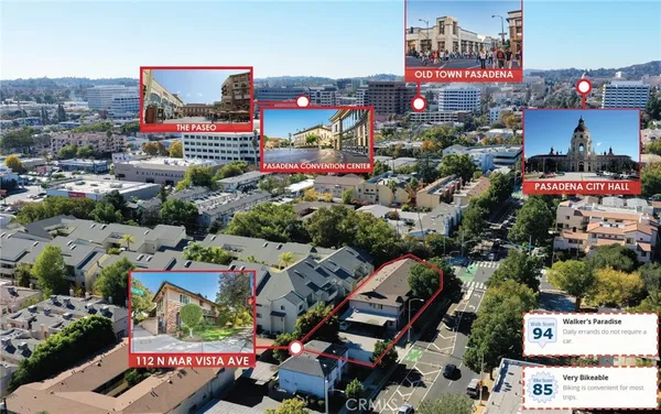 an aerial view of multiple house