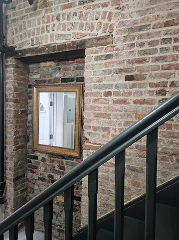 a view of a wooden door