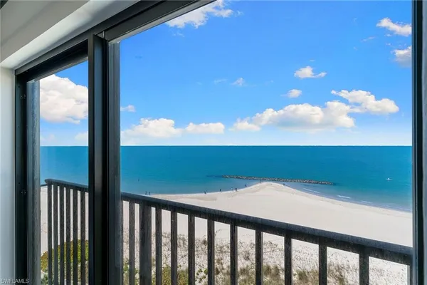 a view of a balcony