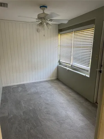 an empty room with a window