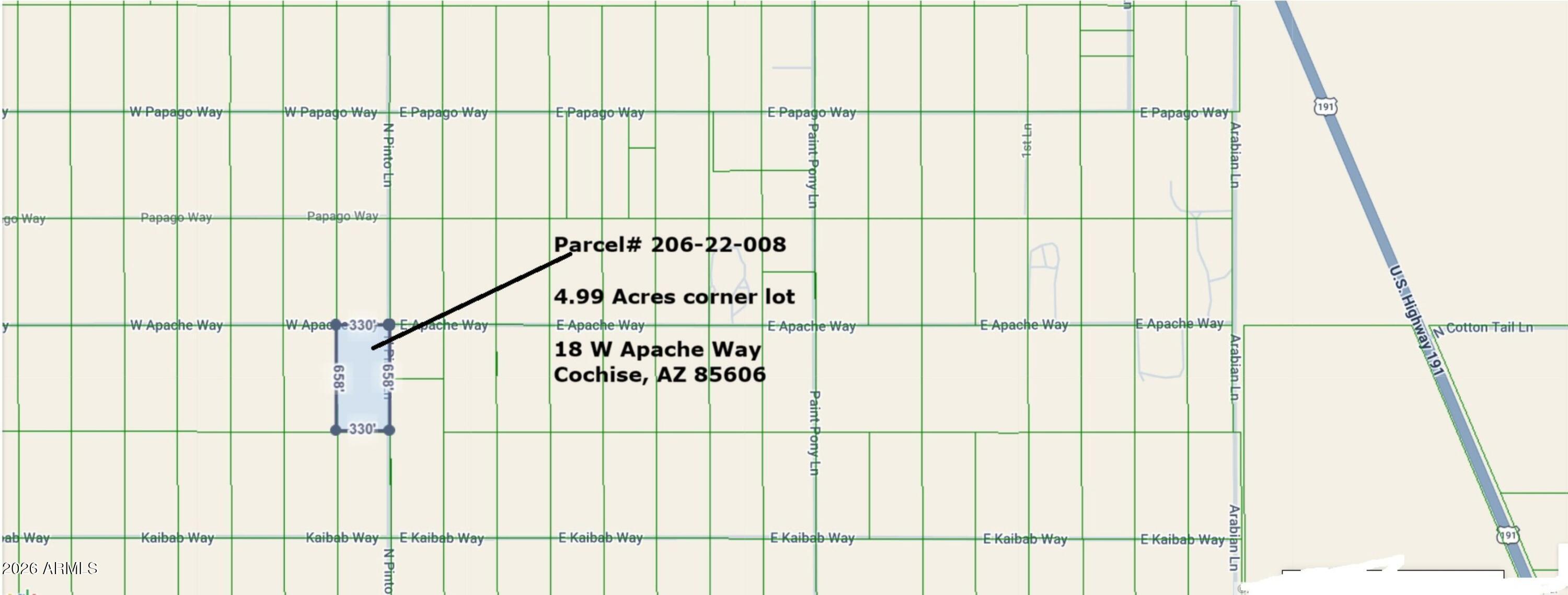 18 West Apache Way Cochise, AZ 85606 - Photo 10 of 10 property lines