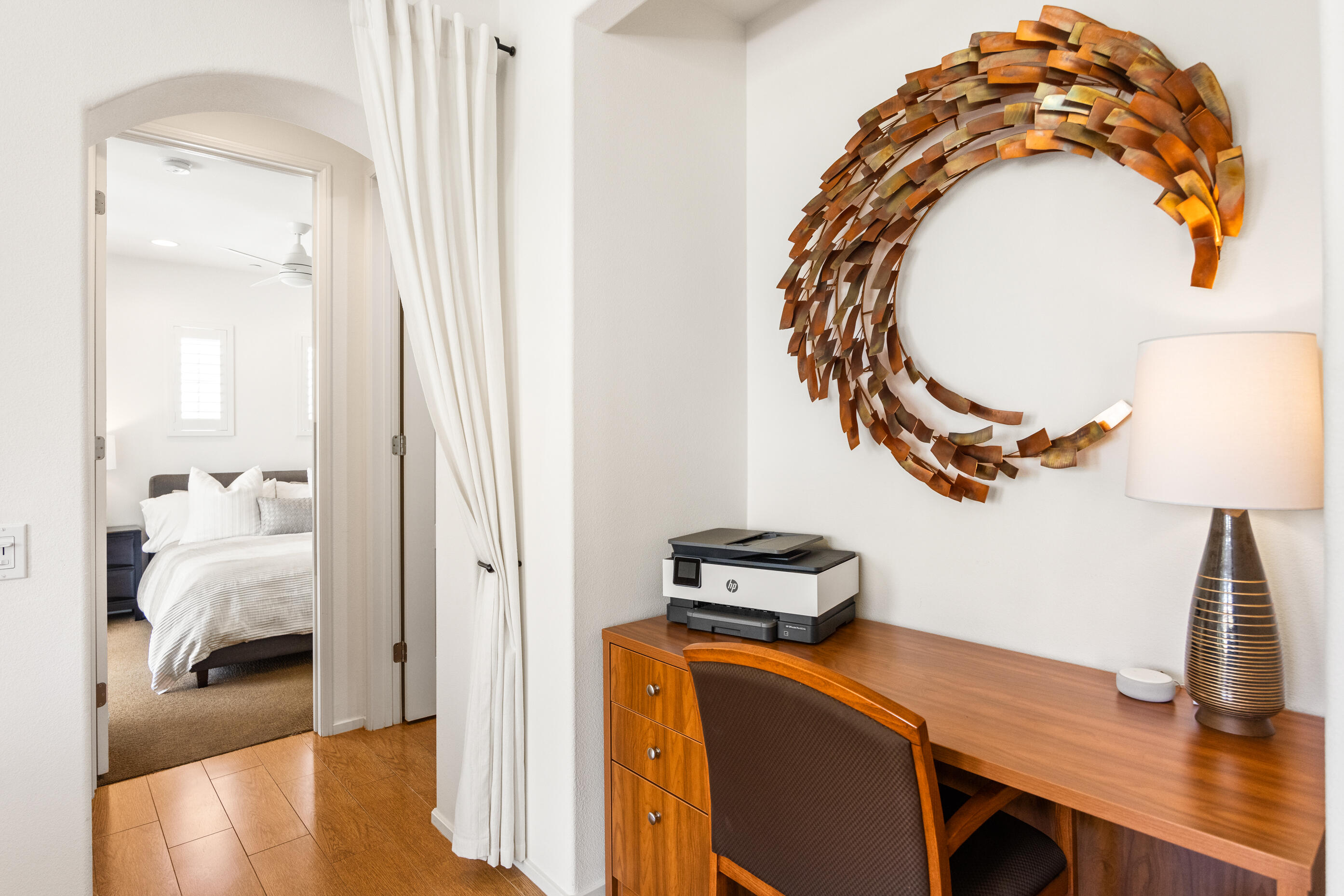 374 Terra Vita Palm Springs, CA 92262 - Photo 19 of 34 a bedroom with a bed and a mirror