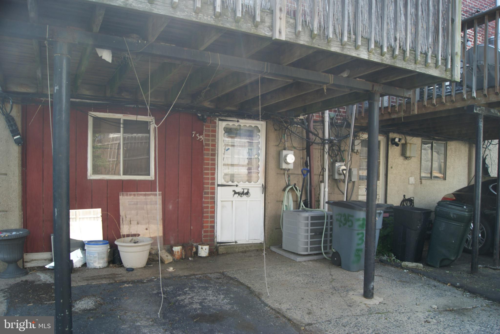 735 Grant Road Folcroft, PA 19032 - Photo 43 of 57 Charming entry beneath a rustic deck.