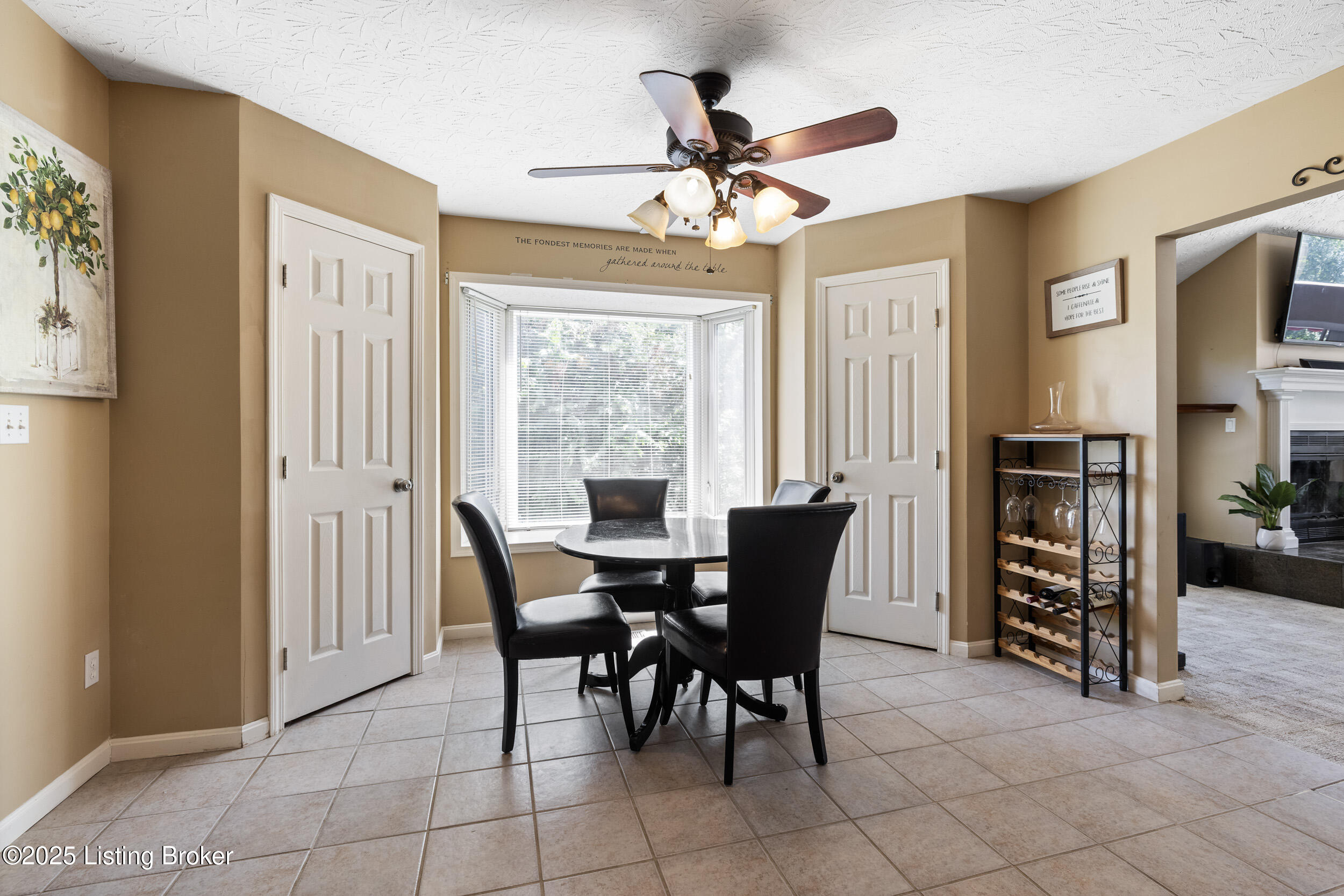 4112 Billtown Road Louisville, KY 40299 - Photo 15 of 53 Large dining room with bay window, ceiling fan, and 2 pantries