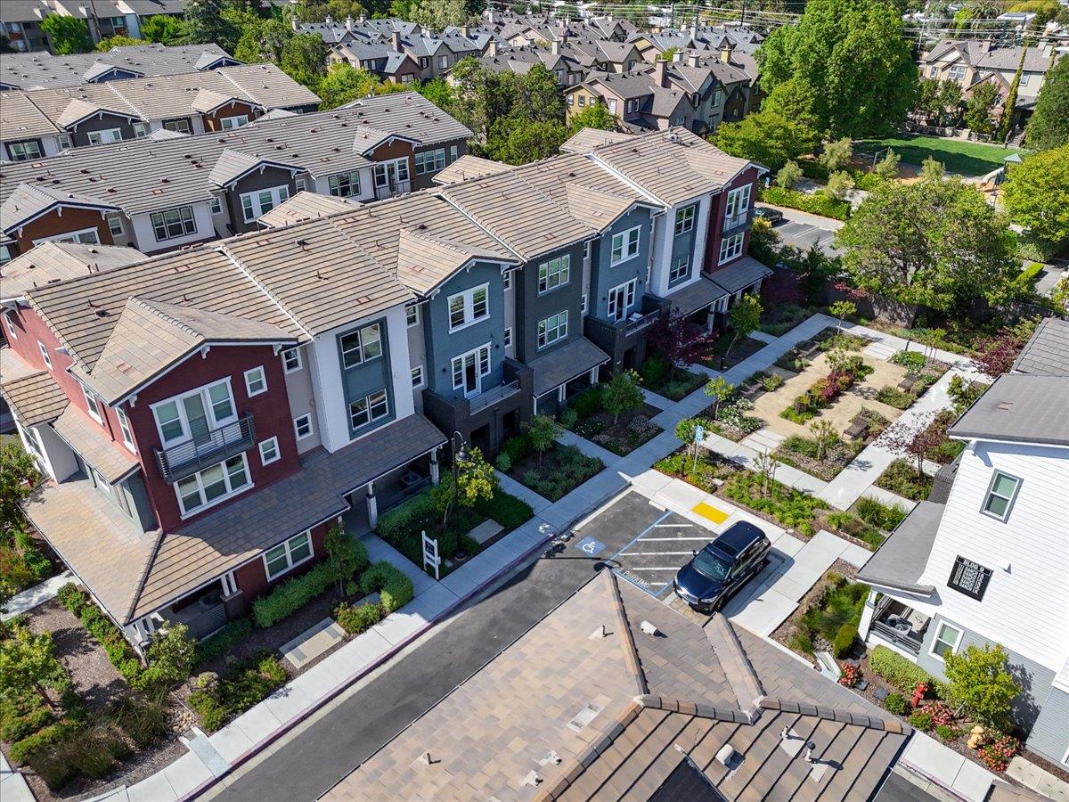 122 Ranch Lane Mountain View, CA 94040 - Photo 59 of 69 an aerial view of multiple houses with a yard