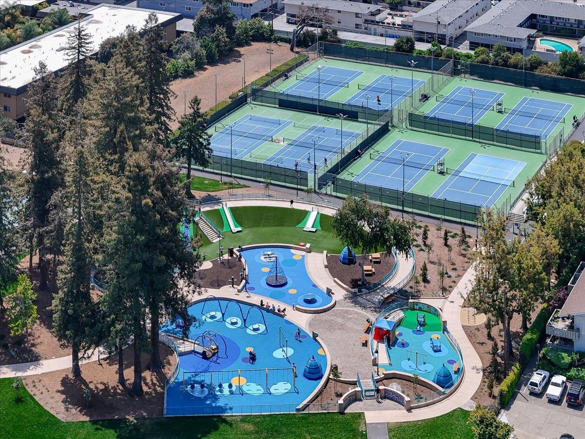 122 Ranch Lane Mountain View, CA 94040 - Photo 64 of 69 an aerial view of a house with garden space and street view