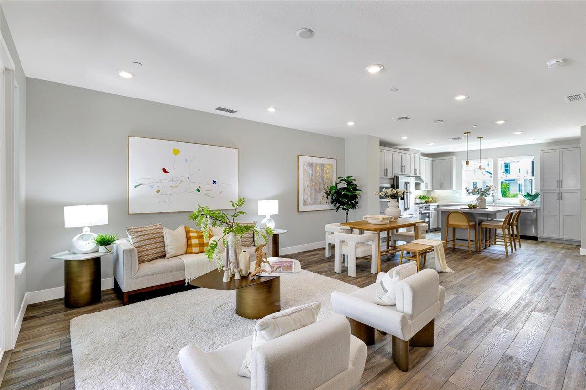 122 Ranch Lane Mountain View, CA 94040 - Photo 8 of 69 a living room with furniture kitchen view and a table