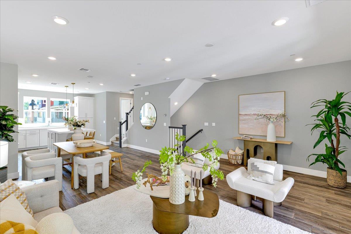 122 Ranch Lane Mountain View, CA 94040 - Photo 10 of 69 a living room with furniture and a potted plant