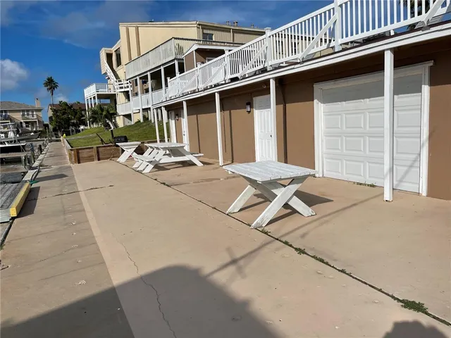 a view of a park with swings