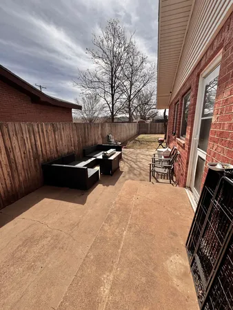 a view of outdoor space with seating