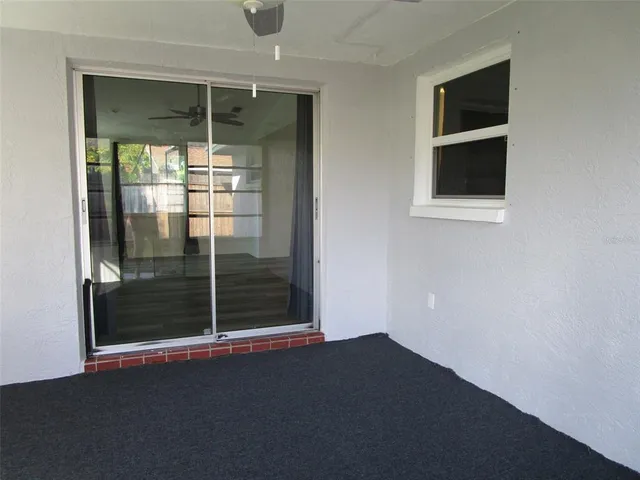 an empty room with window