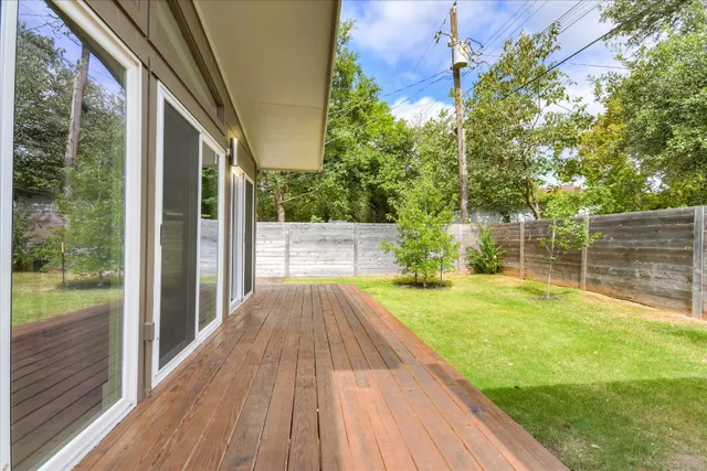 a view of balcony with a garden