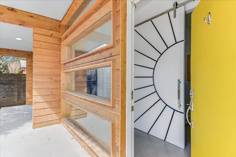 a view of front door of house