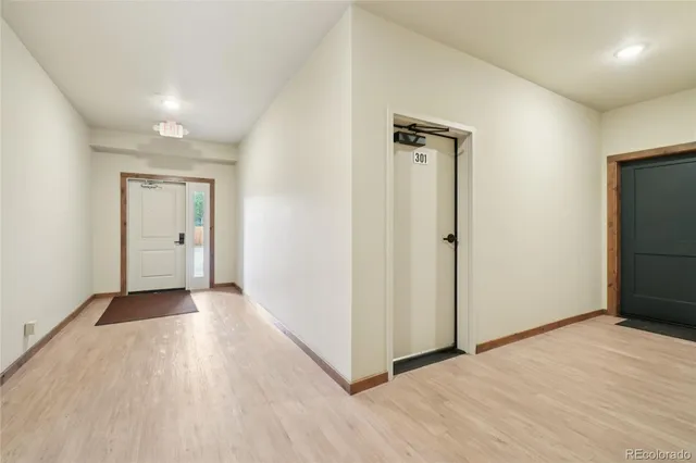 a front view of residential houses