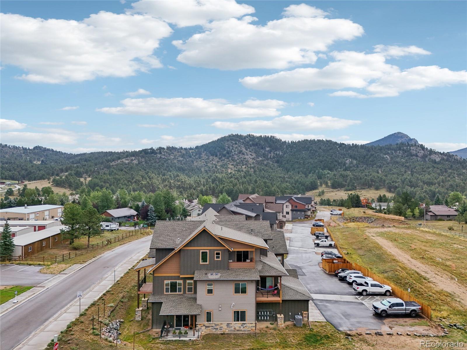 1700 Wildfire Road, Unit 301 Estes Park, CO 80517 - Photo 34 of 38 an aerial view of residential houses with outdoor space