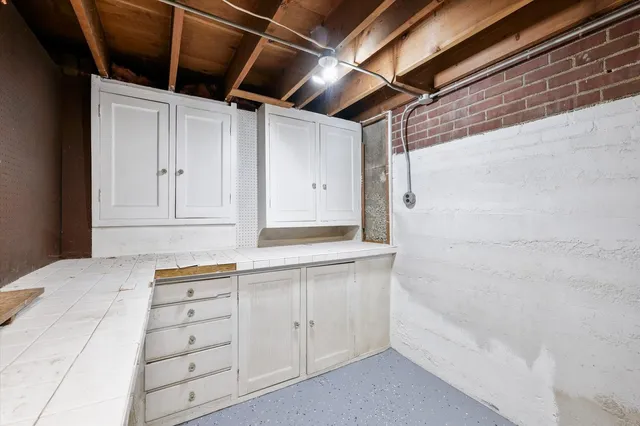 a view of a yard with snow