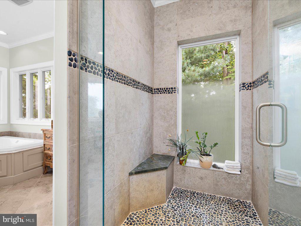 720 Southeast Creek Road Church Hill, MD 21623 - Photo 15 of 53 a bathroom with a granite countertop sink a toilet and shower