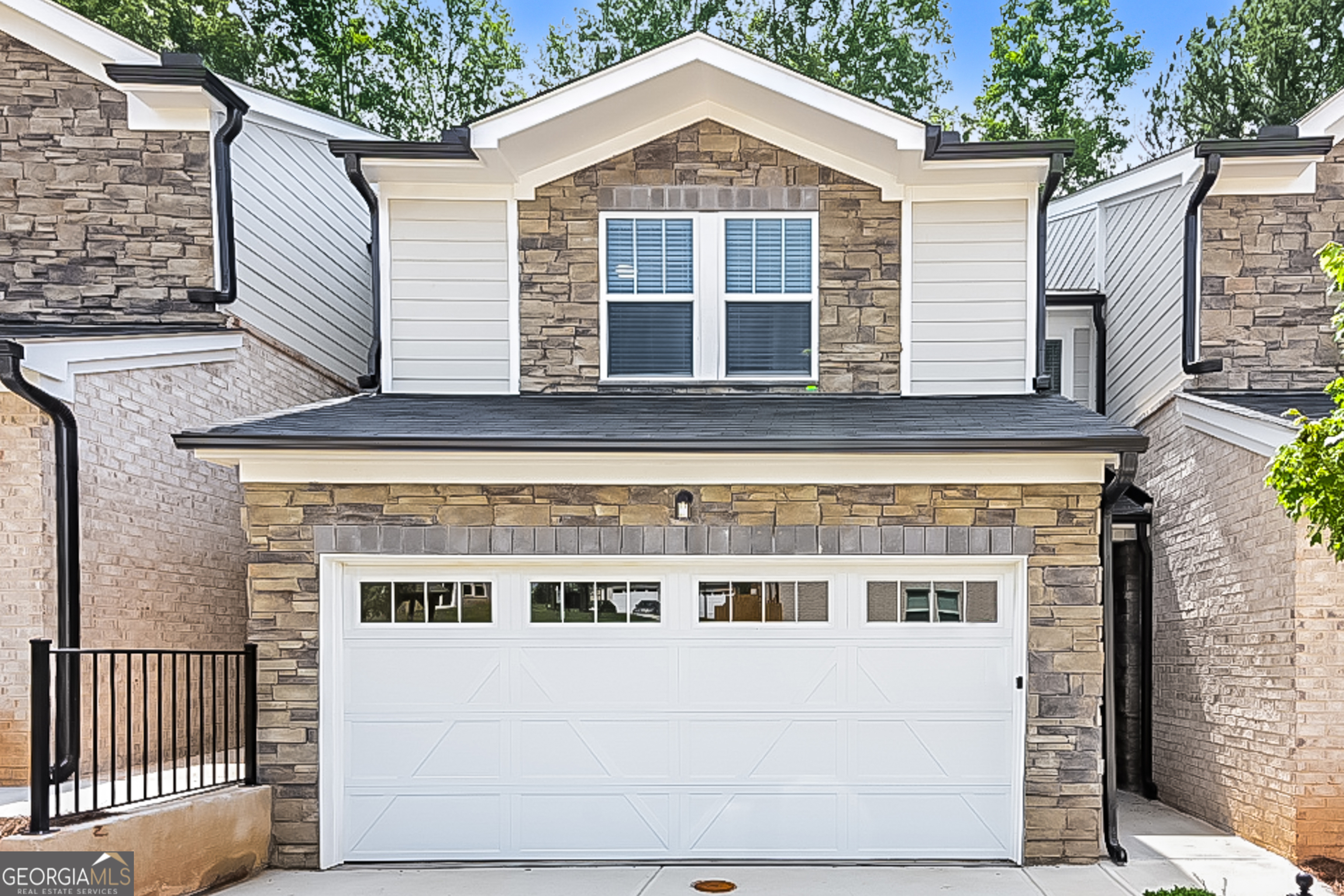 a front view of a house