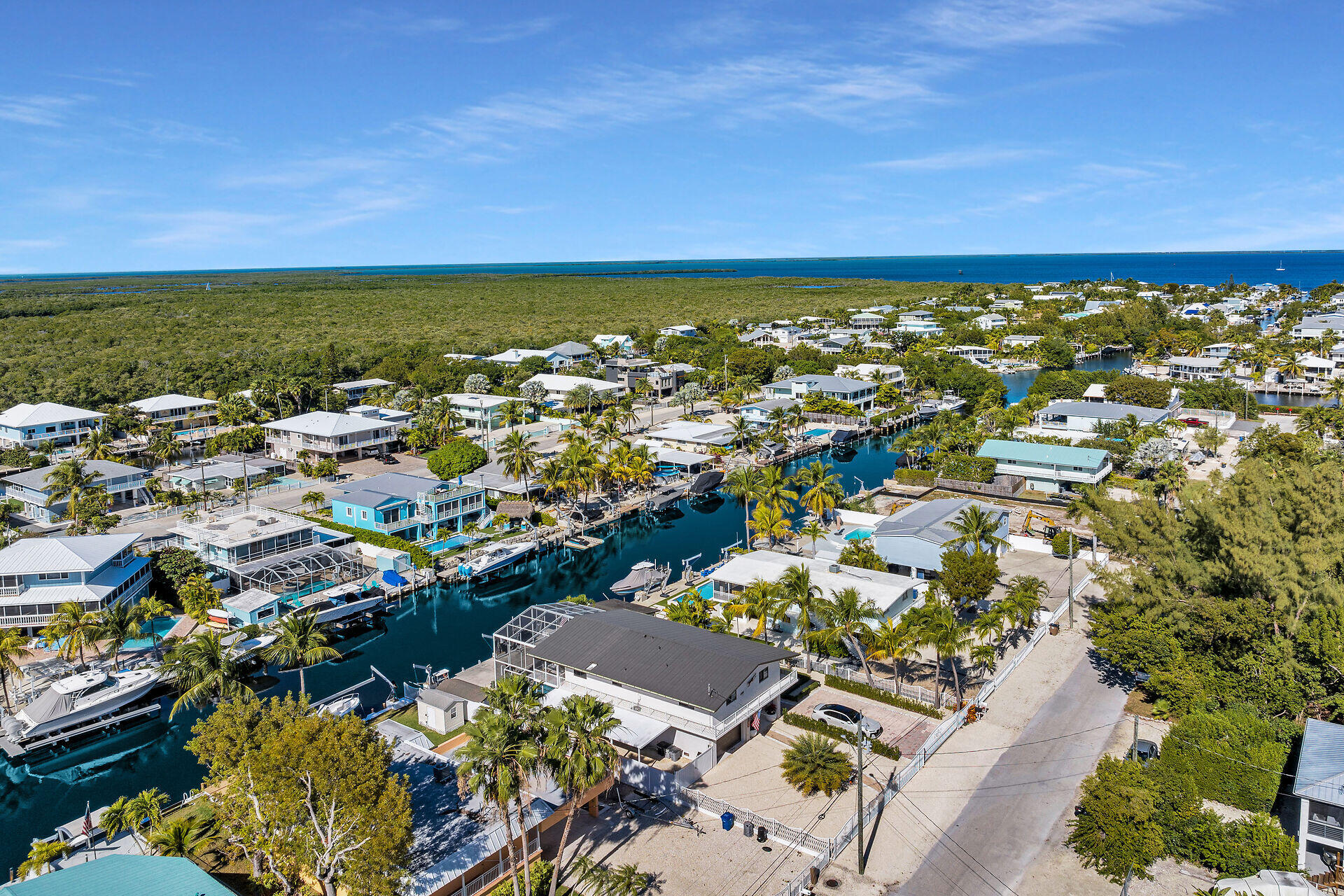 782 Bostwick Drive Key Largo, FL 33037 - Photo 6 of 63 an aerial view of residential building and lake