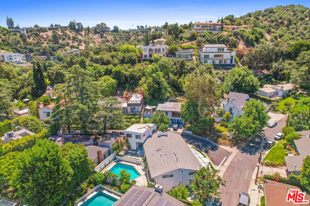 4166 Crisp Canyon Road Sherman Oaks, CA 91403 - Photo 50 of 54 an aerial view of a house with a yard