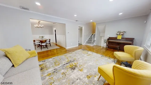 a kitchen with a refrigerator and a sink