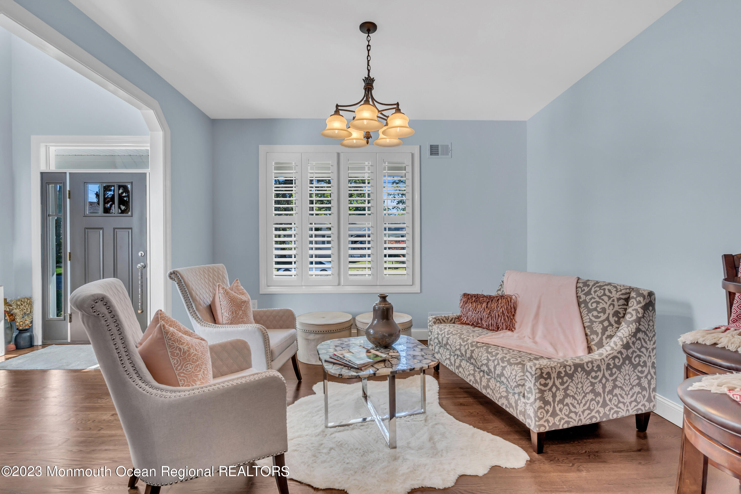 304 Wayne Avenue Pine Beach, NJ 08741 - Photo 17 of 94 a living room with furniture and a chandelier