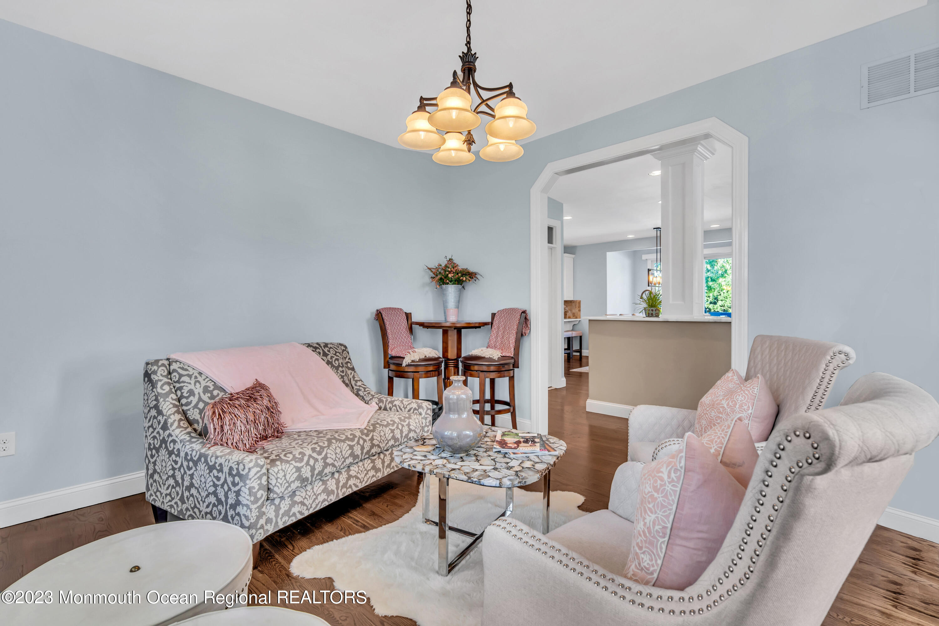 304 Wayne Avenue Pine Beach, NJ 08741 - Photo 18 of 94 a living room with furniture and a chandelier