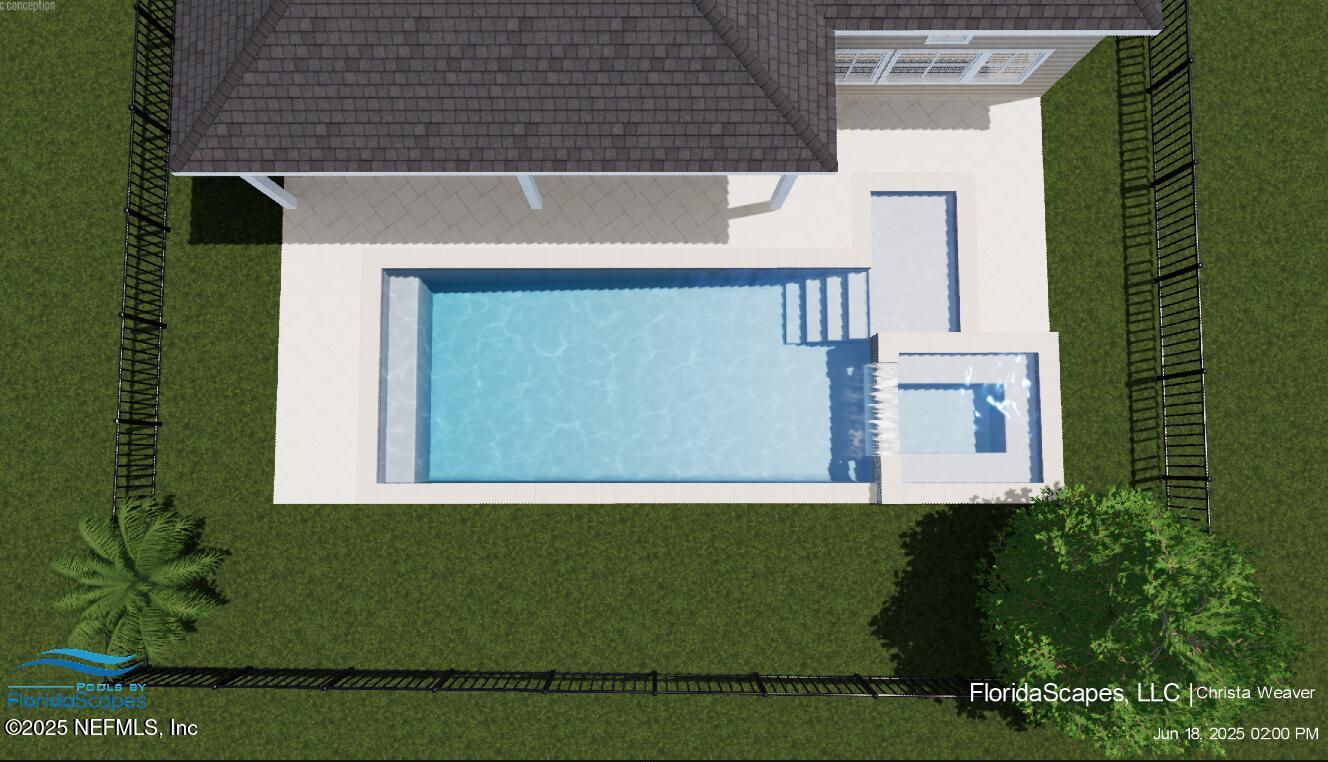 506 Stone Ridge Drive Ponte Vedra, FL 32081 - Photo 34 of 39 Pool Drawing for Backyard