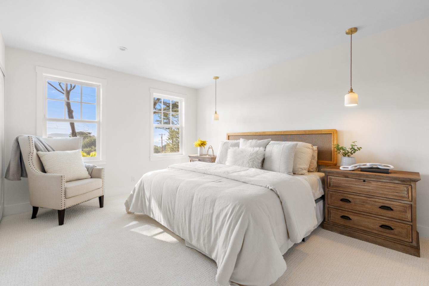 309 Channing Way Pacifica, CA 94044 - Photo 30 of 42 a bedroom with a bed and a couch