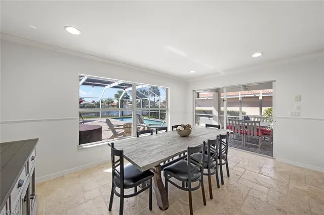 a large kitchen with cabinets