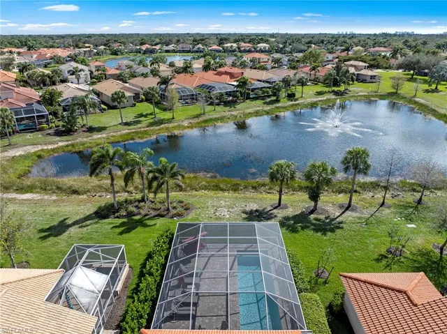 a childrens park with lots of swings and slides