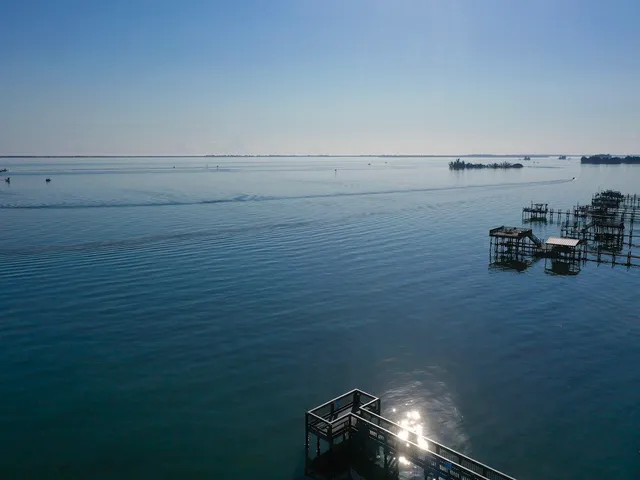 a view of a lake with a mountain