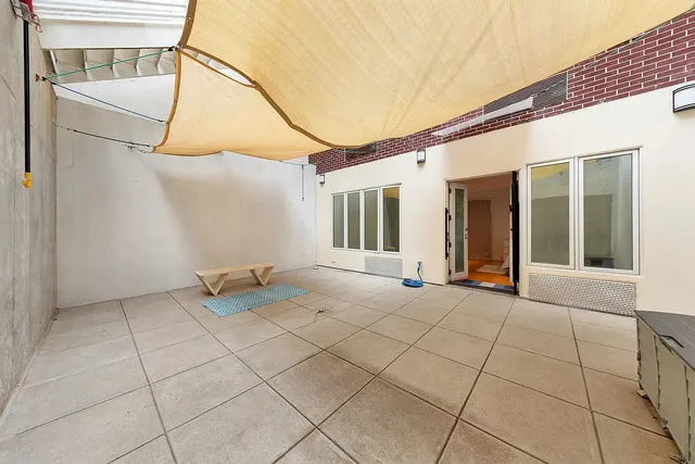 a view of a terrace with window