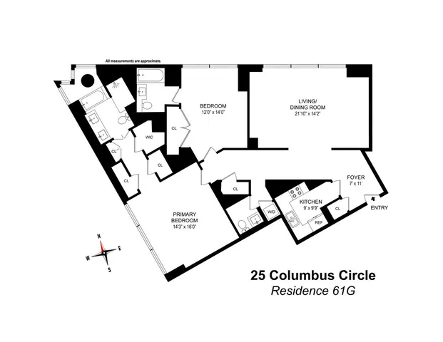 $5,490,000 | 25 Columbus Circle, Unit 61G | Upper West Side
