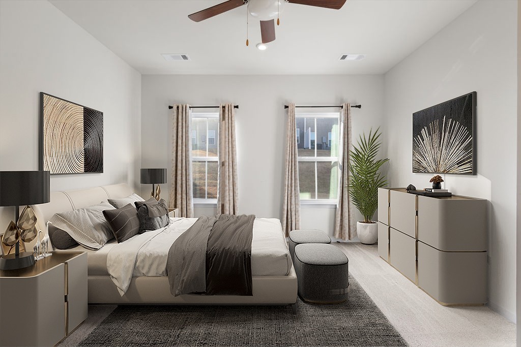 242 Marion Drive Spring Hill, TN 37174 - Photo 13 of 24 a bedroom with furniture and a large window