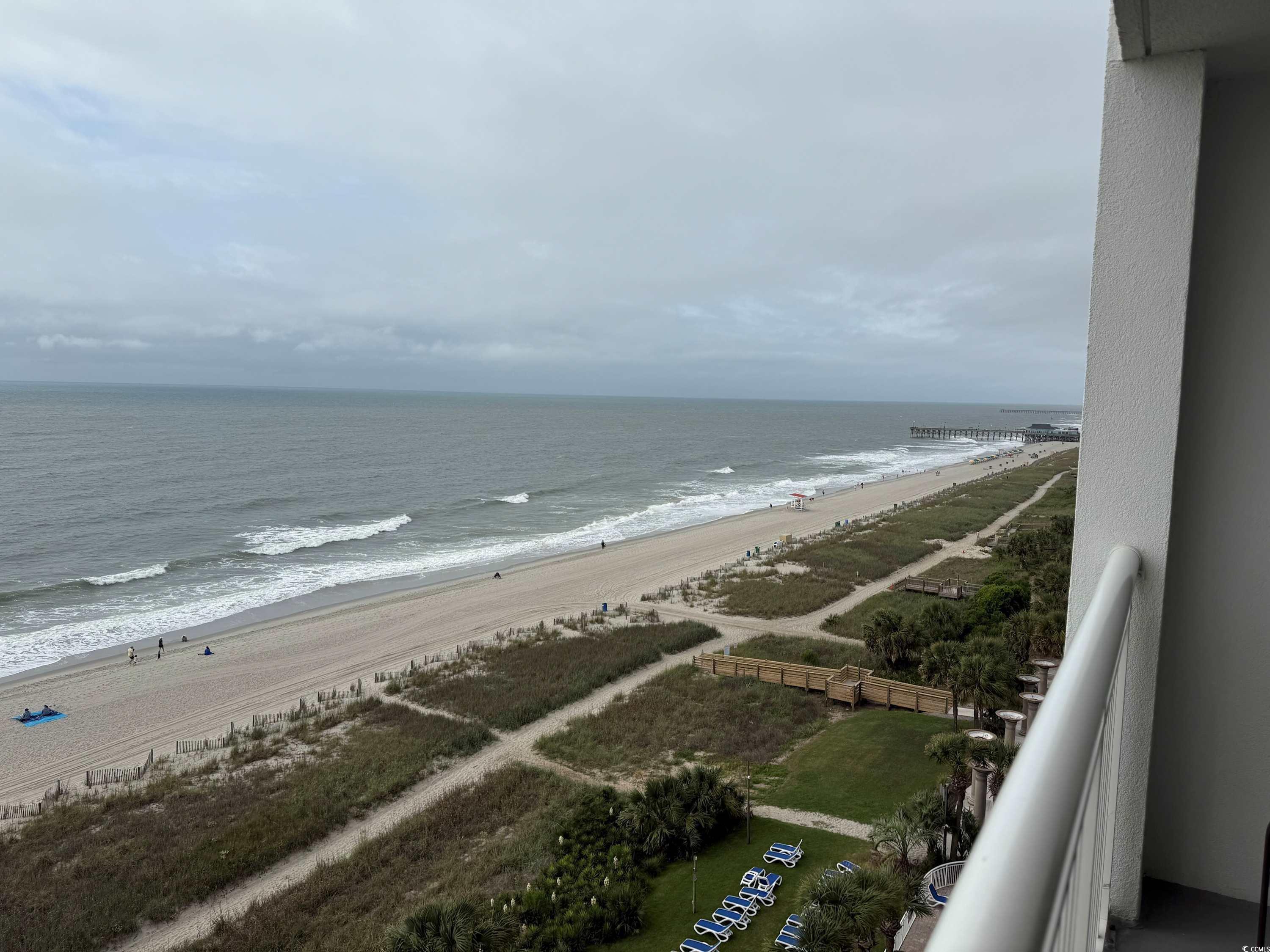 2000 North Ocean Boulevard, Unit CAMELOT 911 Myrtle Beach, SC 29577 - Photo 6 of 8 Water view with local beach
