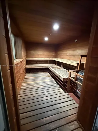 a view of a swimming pool and an outdoor space