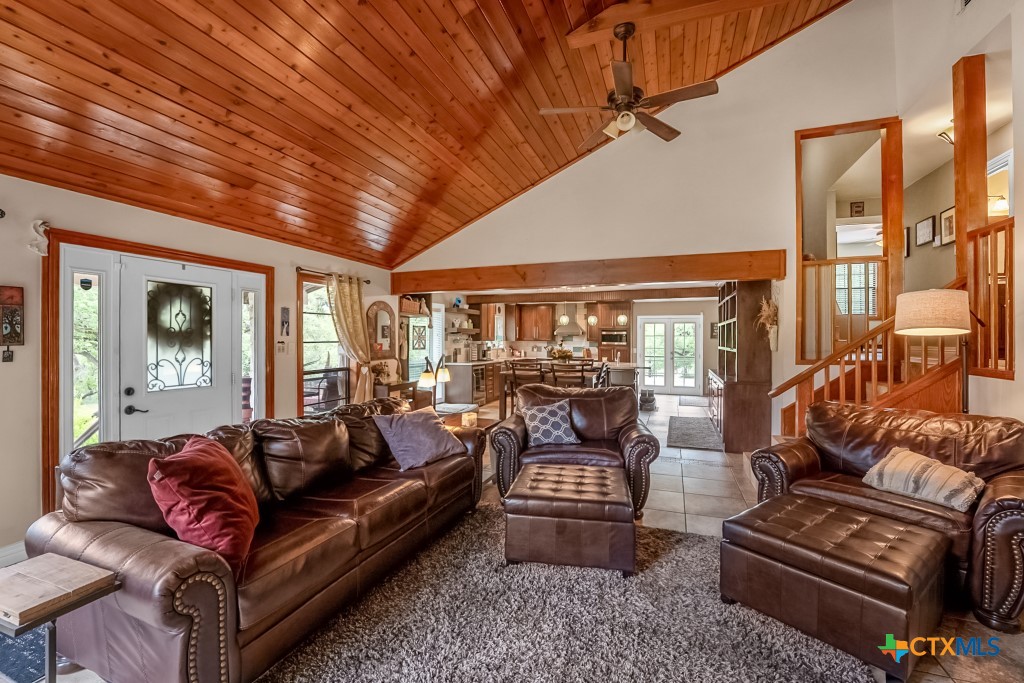 805 Sunrise Trail Spring Branch, TX 78070 - Photo 5 of 25 a living room with furniture and a large window
