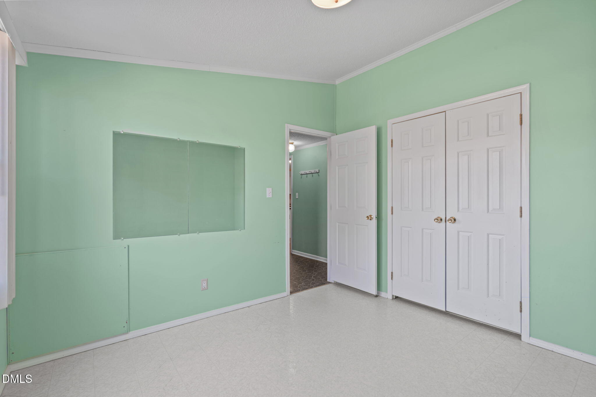 7900 Barbour Store Road Willow Spring, NC 27592 - Photo 22 of 38 Double closet door, doorway to hall.